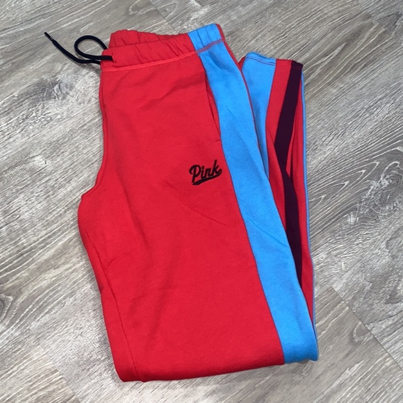 Pink “ Victoria’s Secret wide leg sweatpants colors: red blue burgundy - Picture 2 of 2